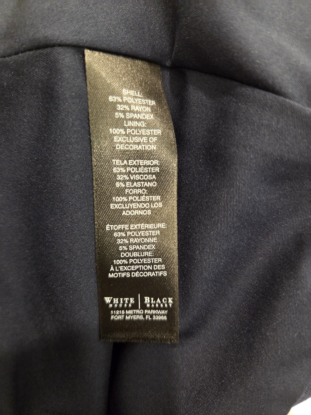 WHBM Navy Ruffle-Trim Jacket - Picture 4 of 5